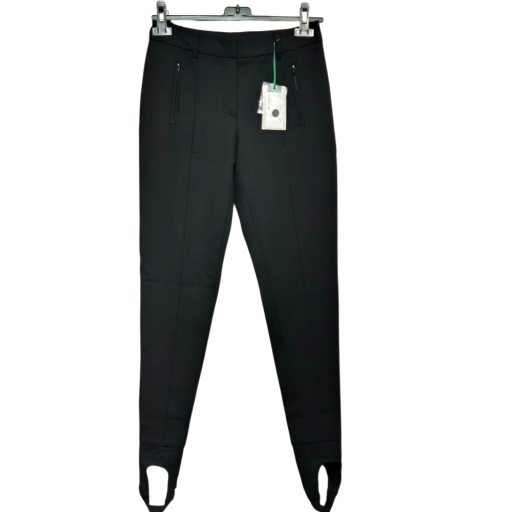 Kollins Italy Black Wool Stirrup Pants Womens Size EU 38